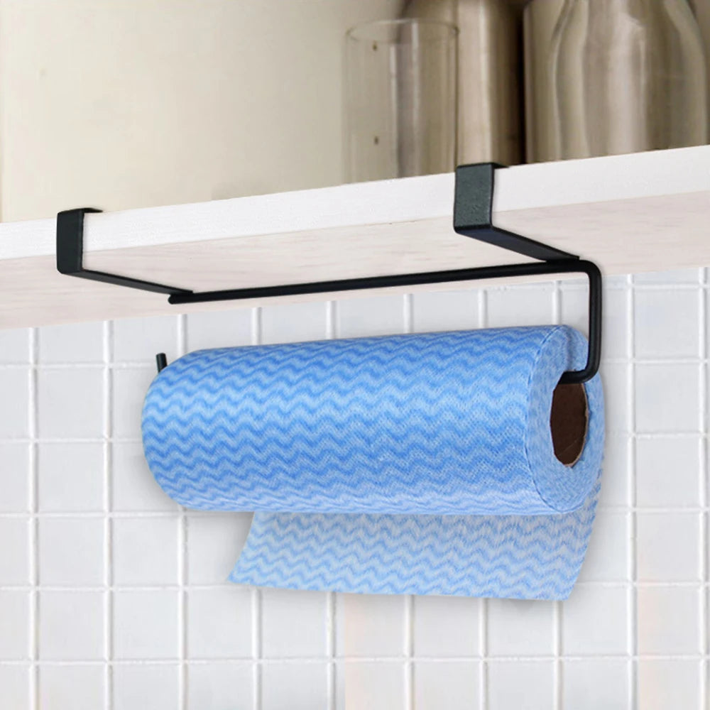 Kitchen Towel Rack Metal Bathroom Toilet Paper Towel Hanging Holder Kitchen Roll Paper Stand Home Storage Tissue Racks Oasis Select