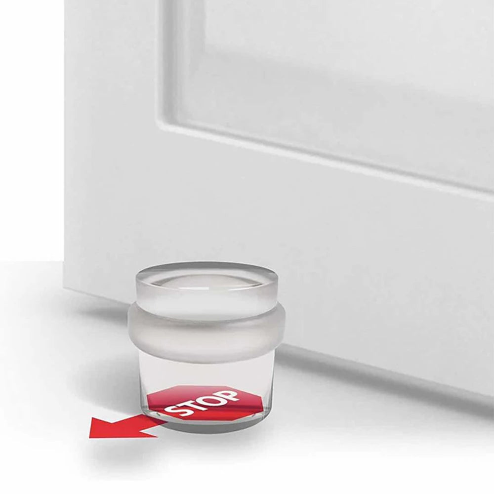 Clear Acrylic Door Stop – Self-Adhesive Wall & Floor Protector