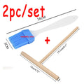 1Set Chinese Specialty Crepe Maker Pancake Batter Wooden Spreader Stick Home Kitchen Tool Restaurant Canteen Specially Supplies Oasis Select Chocolate