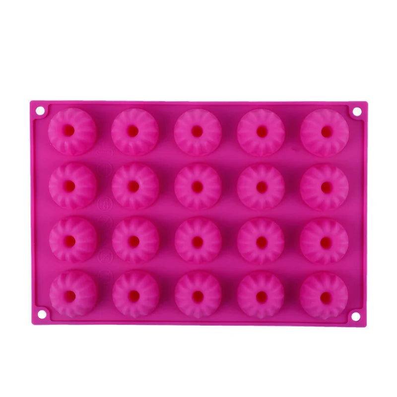 1pc 20 Cavity Silicone Chocolate Mold 3D Mini Chiffon Pudding Fondant Cake Mold DIY Baking Pastry Tools Oasis Select
