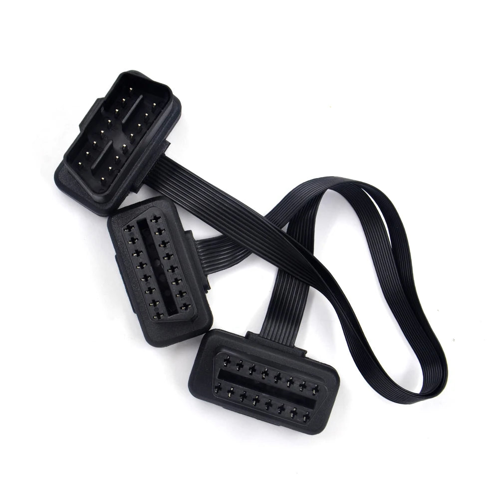 OBD2 Y Splitter Extension Cable 16 Pin Male to Dual Female 30cm OBD2 Extension Cable Oasis Select