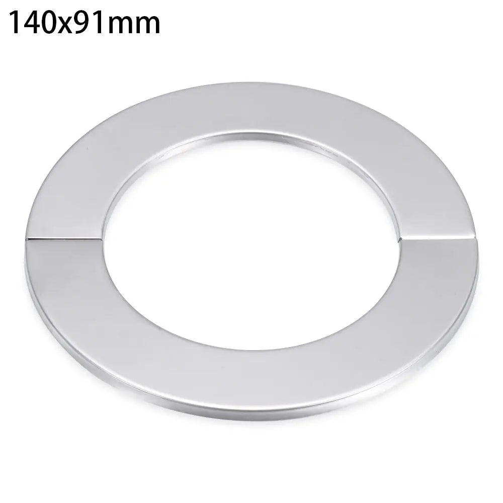 1Pcs Stainless Steel Water Pipe Wall Covers Self-Adhesive Shower Faucet Decorative Cover Chrome Finish Bathroom Accessories Oasis Select 140x91mm