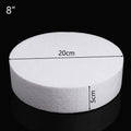 4/6/8/10 inch DIY Practice Heart Shaped Model Cake Foam Mold Polystyrene Sugarcraft Dummy Party Kitchen Accessories Oasis Select Round 8inch