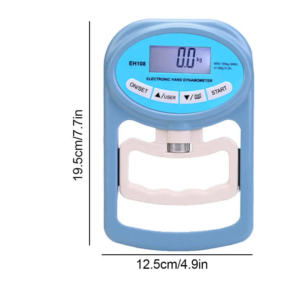 268Lbs/120Kgs Digital Hand Dynamometer Grip Strength Measurement Meter Auto Capturing Electronic Hand Grip Power Oasis Select
