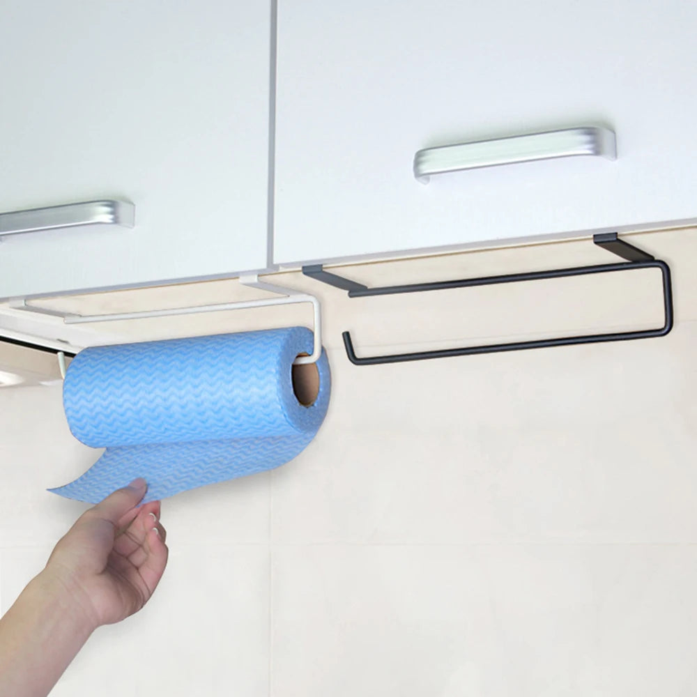 Kitchen Towel Rack Metal Bathroom Toilet Paper Towel Hanging Holder Kitchen Roll Paper Stand Home Storage Tissue Racks Oasis Select