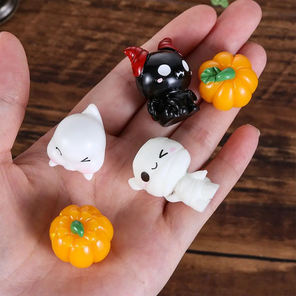 Halloween Pumpkin Ghost Vampire Micro Landscape Landscape Resin Craft Mini Fairy Garden Ornaments Home Decor Oasis Select