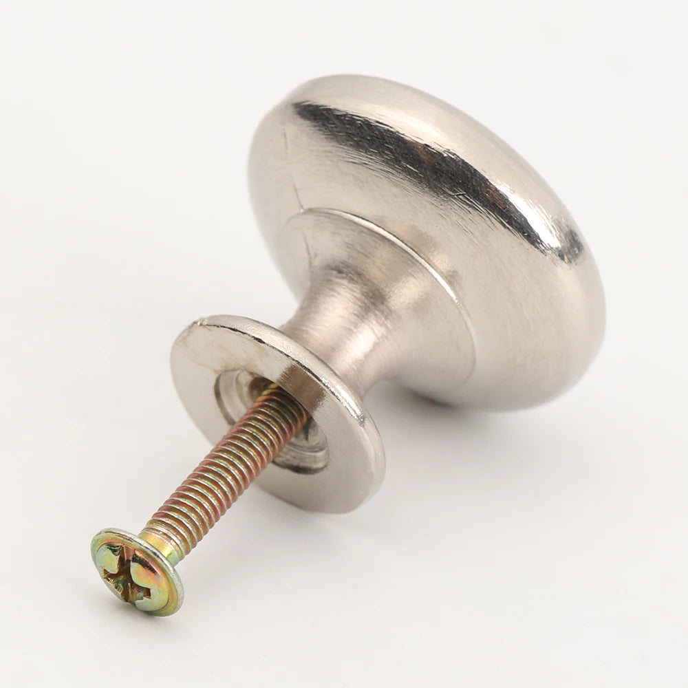 Zinc Alloy/Aluminium Alloy Cupboard Door Pulls Drawer Handles Round Cabinet Knobs With Screws Furniture Hardware Oasis Select