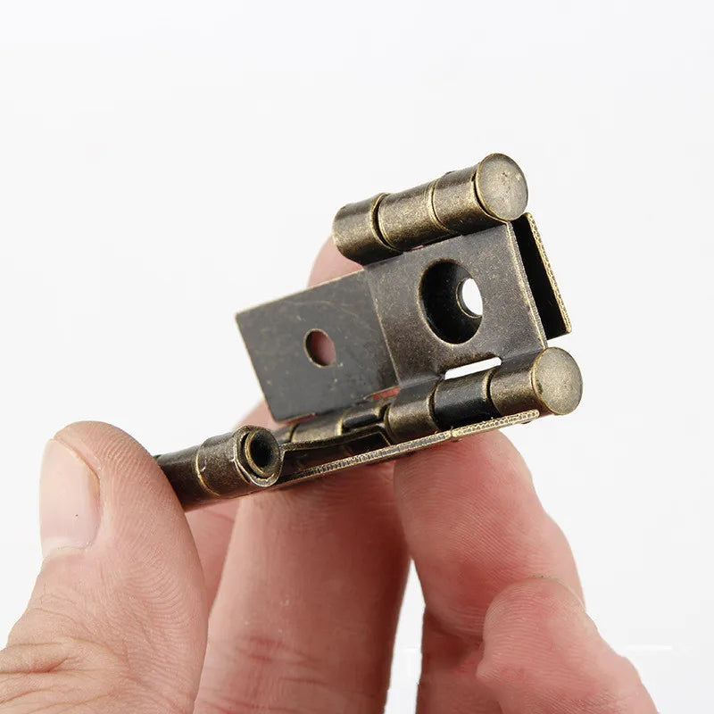 2PCS Double open Butt Hinges Metal Fold Hinge Jewelry Box Cabinet Connector Fittings Furniture Decorative Hardware Accessories Oasis Select
