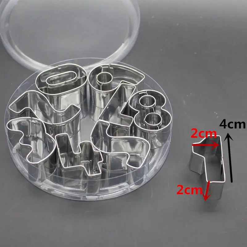 35-Pc Stainless Steel Alphabet & Number Cookie Cutter Set Cookie Cutter Set Oasis Select