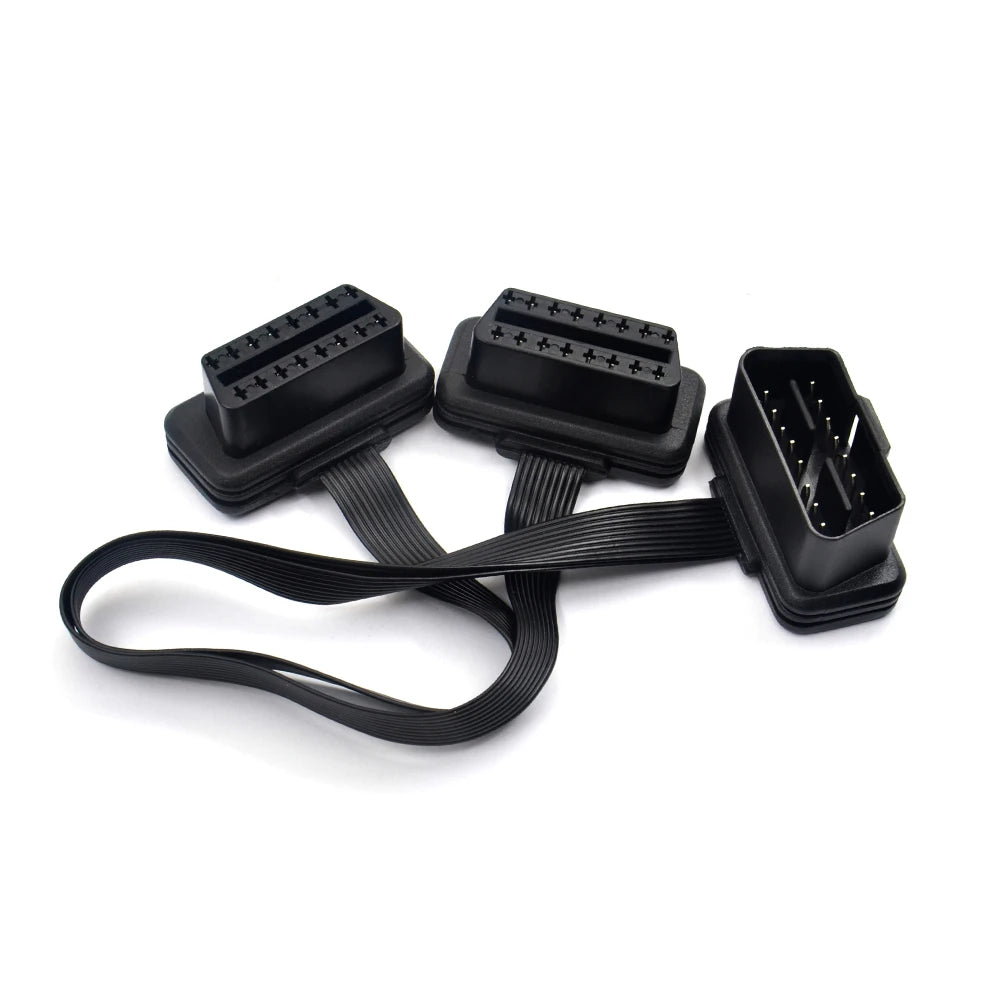 OBD2 Y Splitter Extension Cable 16 Pin Male to Dual Female 30cm OBD2 Extension Cable Oasis Select