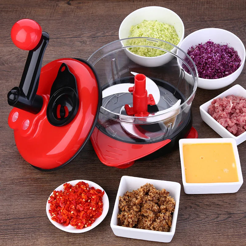 Multi-function Kitchen Manual Food Processor Household Meat Grinder Vegetable Chopper Quick Shredder Green Cutter Egg Blender Oasis Select