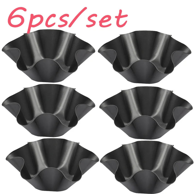 6-Piece Nonstick Flower Egg Tart Molds – Reusable Baking Cups Baking Mold Set Oasis Select 6pc