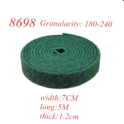 5M Brushed stainless steel Scouring pad Abrasive Tools Rust removal Polishing for industry Metals Wood Paint Hand brush Tool Oasis Select green 7CM
