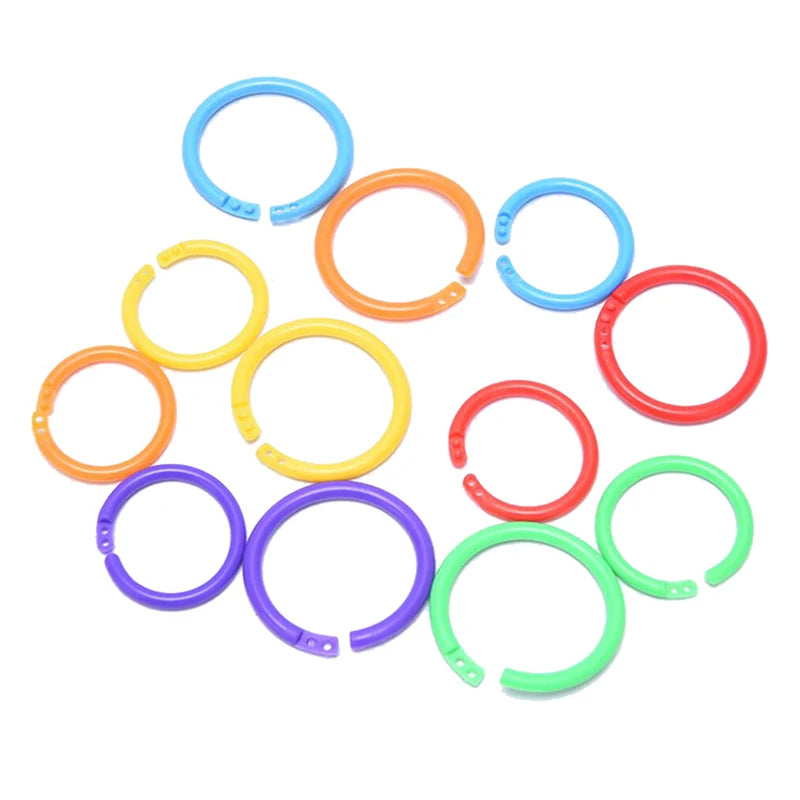 20Pcs 28mm Plastic Loose Leaf Binder Rings | DIY Notebook Albums