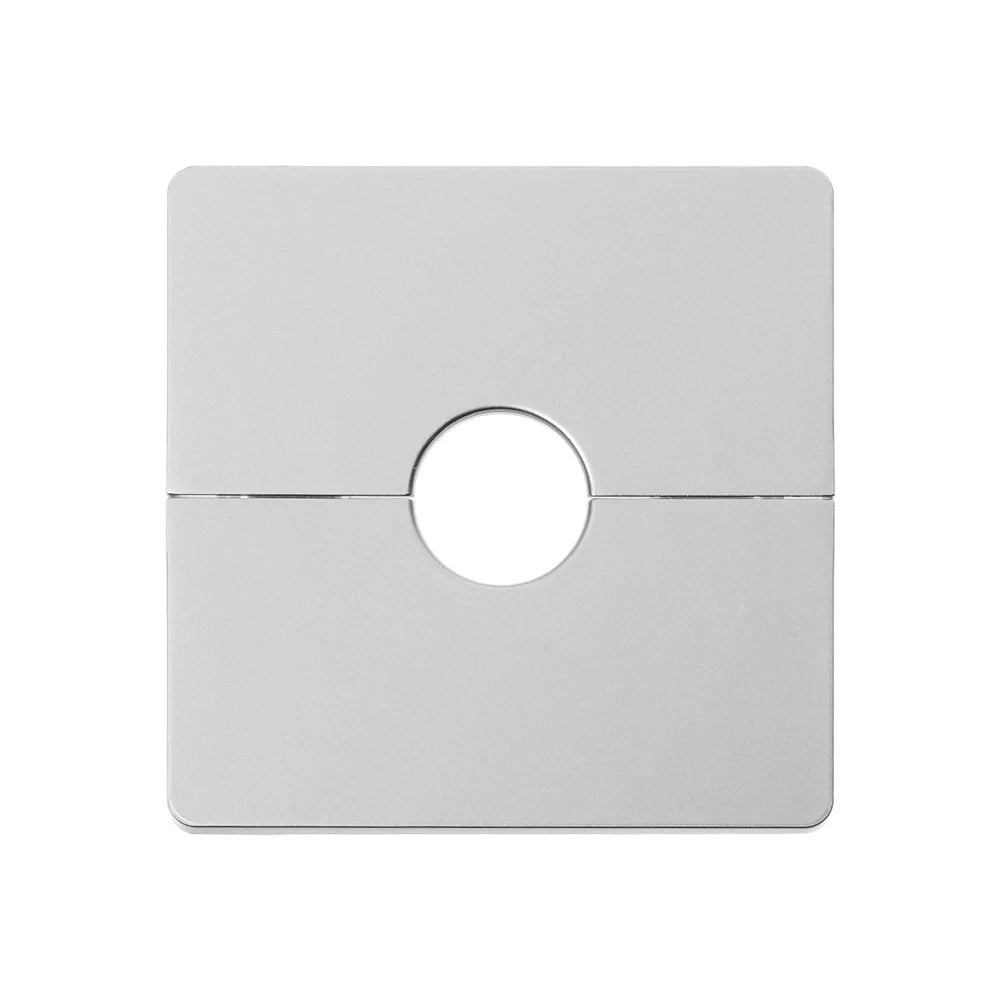 86Type ABS Wall Wire Hole Cover Air-conditioning Dust Pipe Plug Reserved Drill Hole Panel Decor Office Desk Hole Cap Hardware Oasis Select silver-inner 22mm