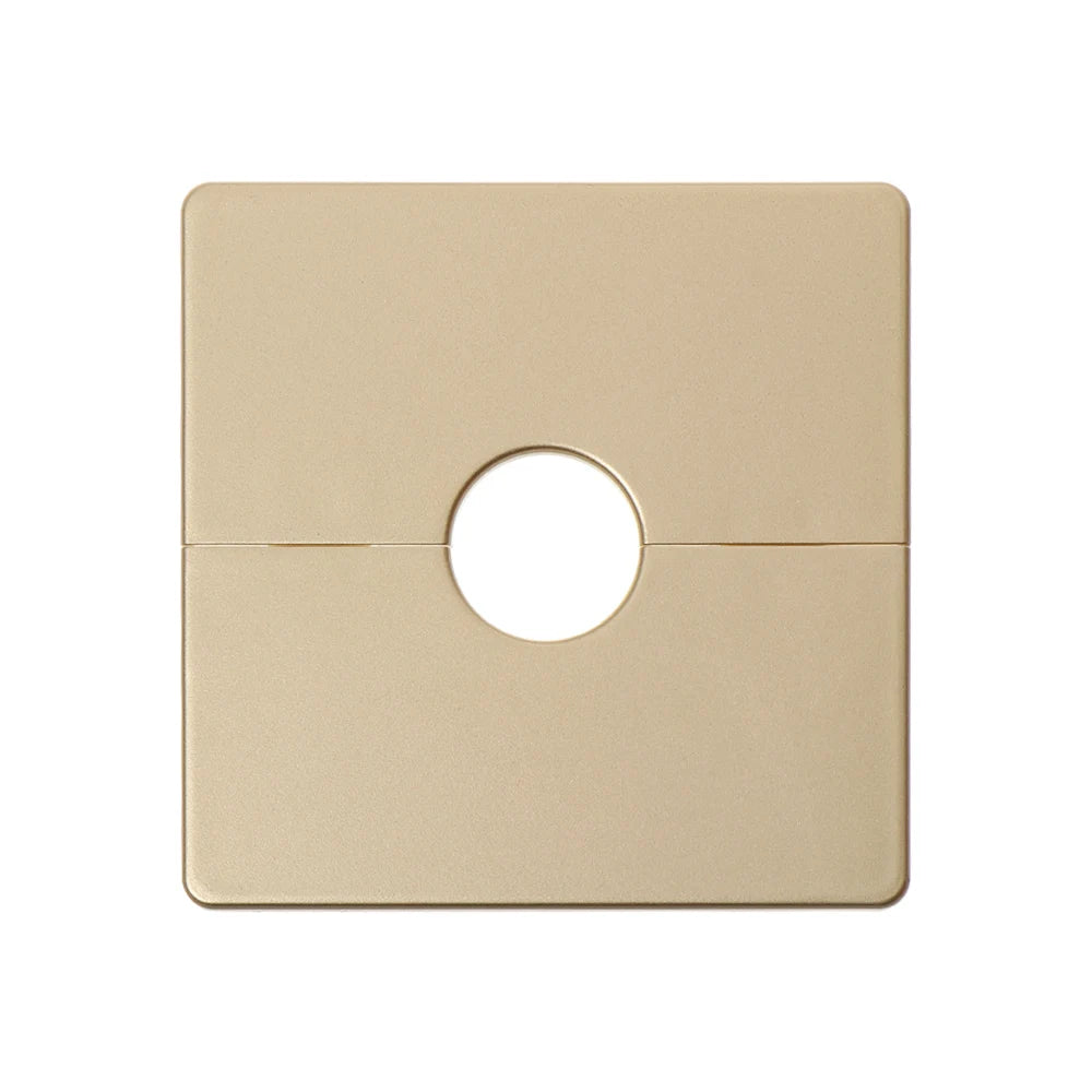 86Type ABS Wall Wire Hole Cover Air-conditioning Dust Pipe Plug Reserved Drill Hole Panel Decor Office Desk Hole Cap Hardware Oasis Select gold-inner 22mm