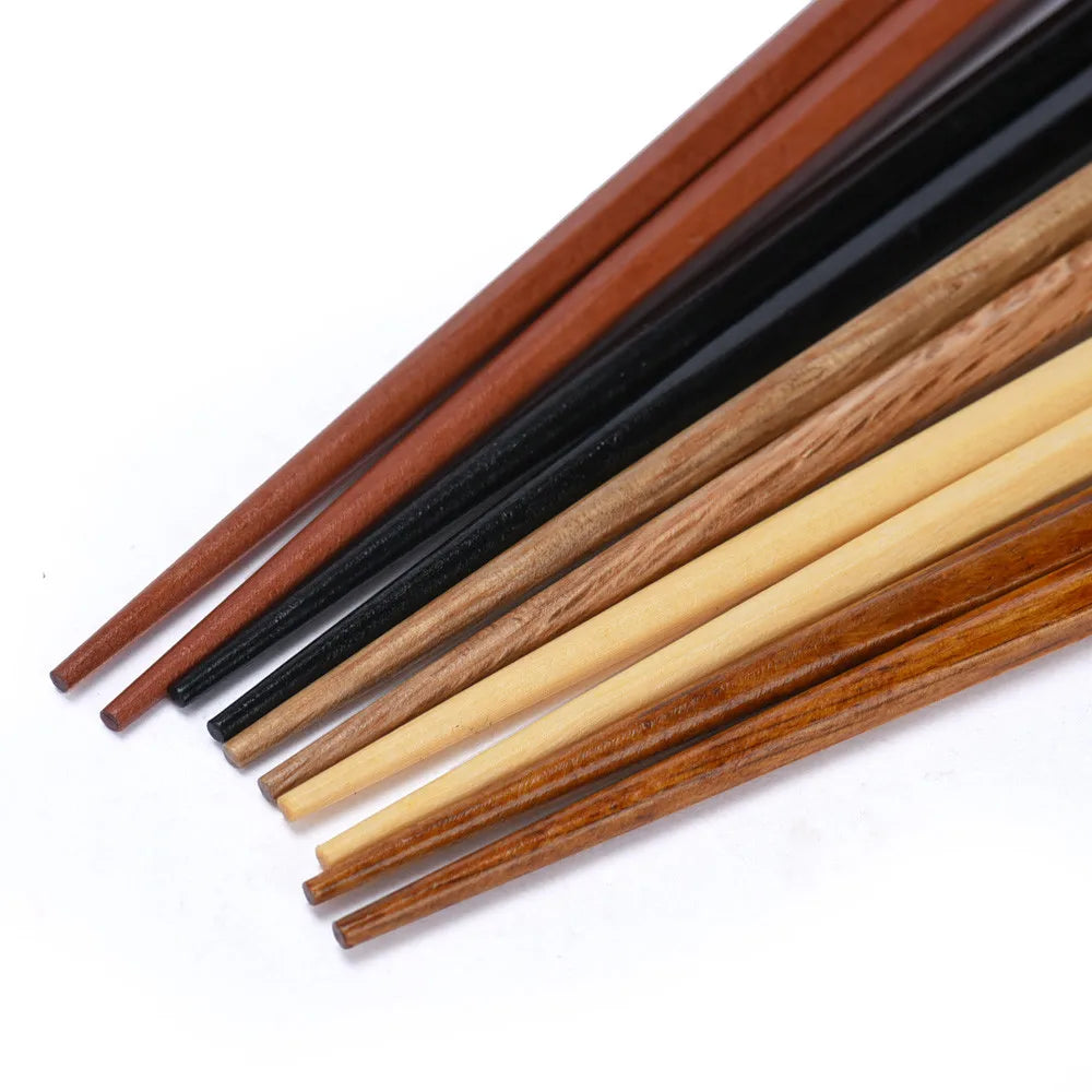 5 Pair Janpanese Korean Food Wooden Chopsticks Reusable Natural Beech Chopsticks Chinese Set Palillos Japanese Gift Pack Oasis Select