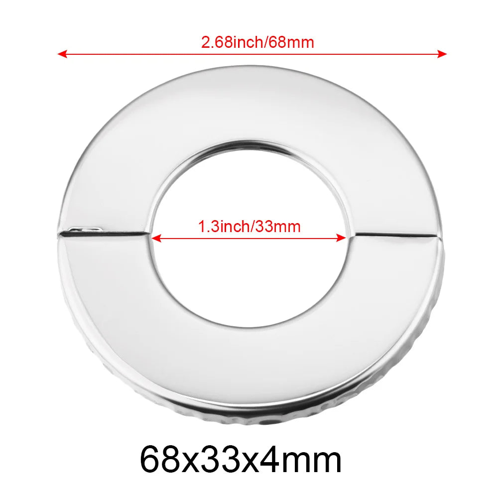 1PC Self-Adhesive Stainless Steel Faucet Decorative Cover Shower Chrome Finish Water Pipe Wall Covers Bathroom Accessories Oasis Select 68x33x4mm