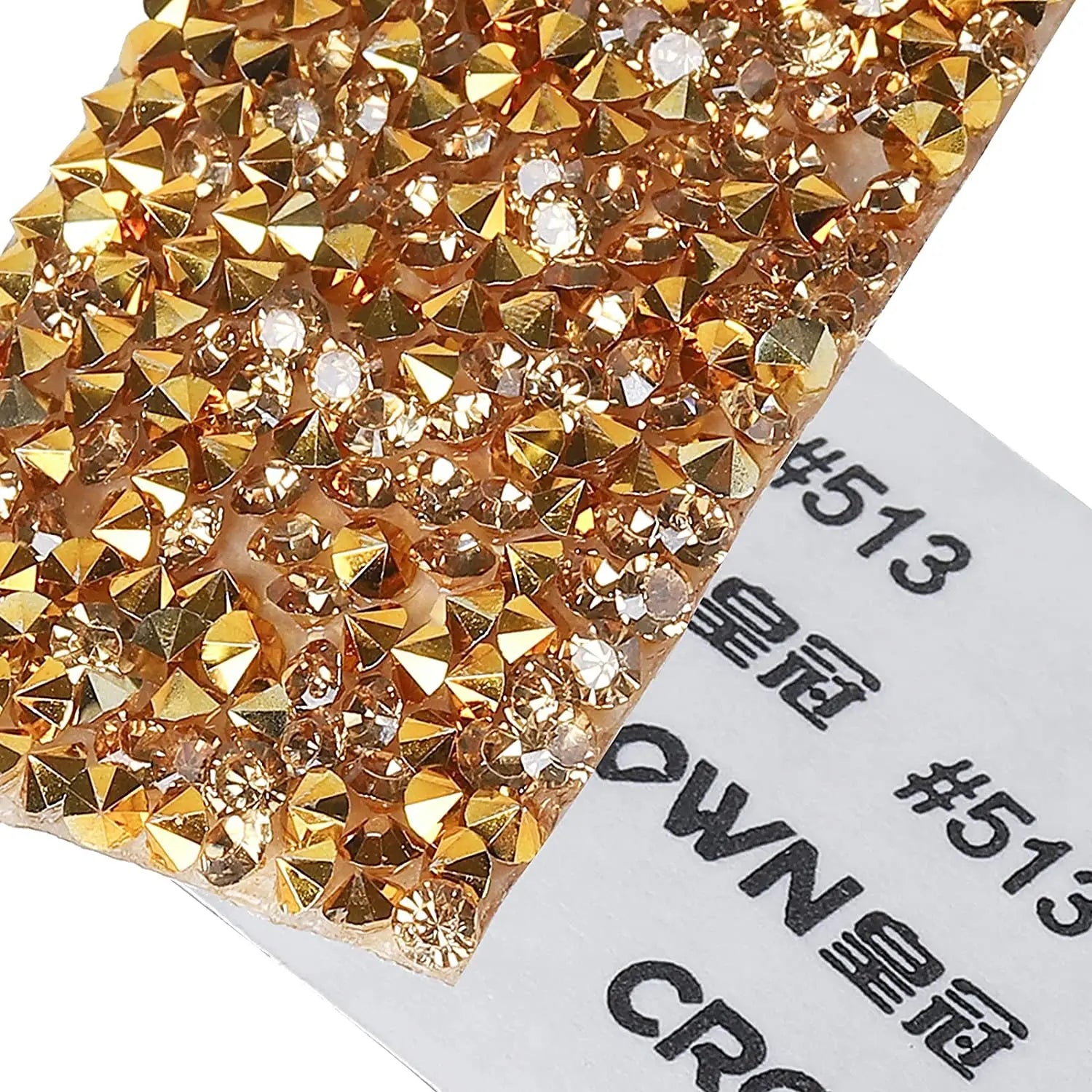 1 Yard Self-Adhesive Gold Crystal Rhinestone Tape Trim Applicator DIY Shoes Dresses Decoration Rhinestones Ribbon Roll Crafts Oasis Select