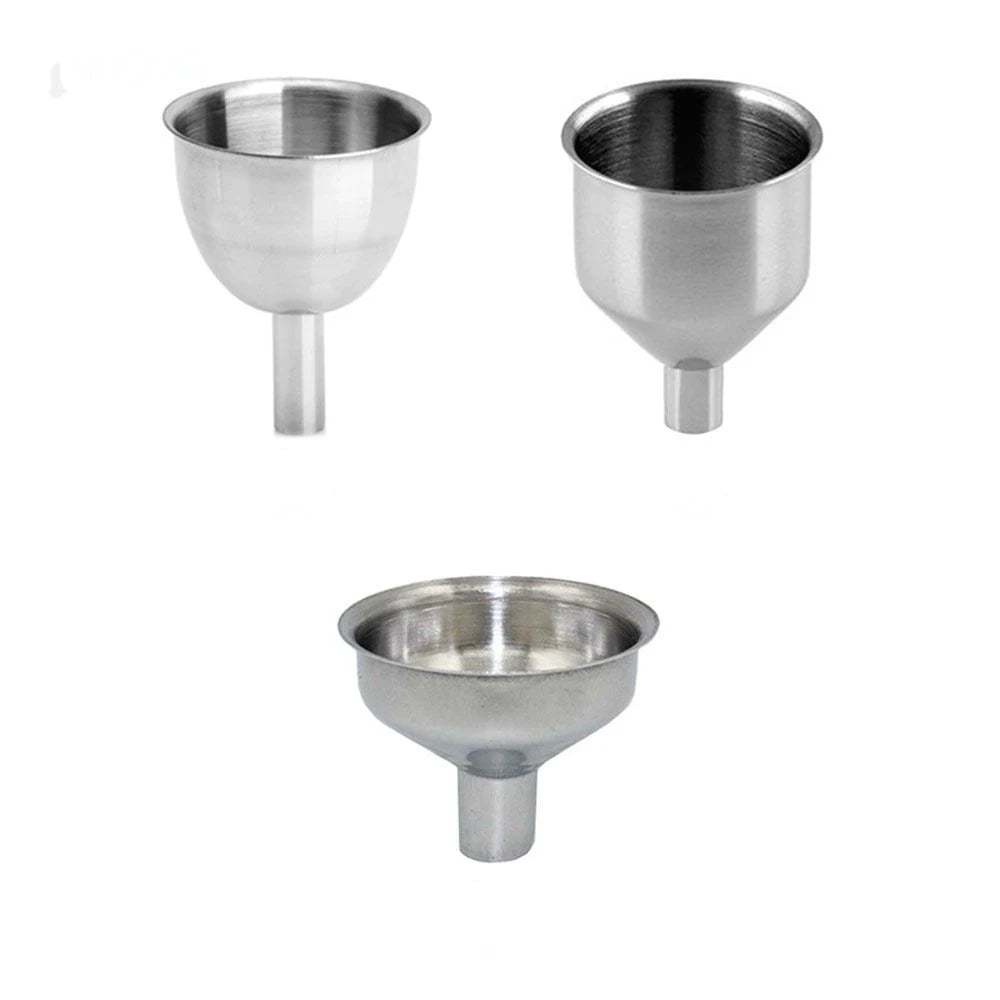 1/3PCS Mini Kitchen Liquid Dump Tool Stainless Steel Funnel Bar Wine Funnel Small Mouth Fill Hip Flask Oasis Select