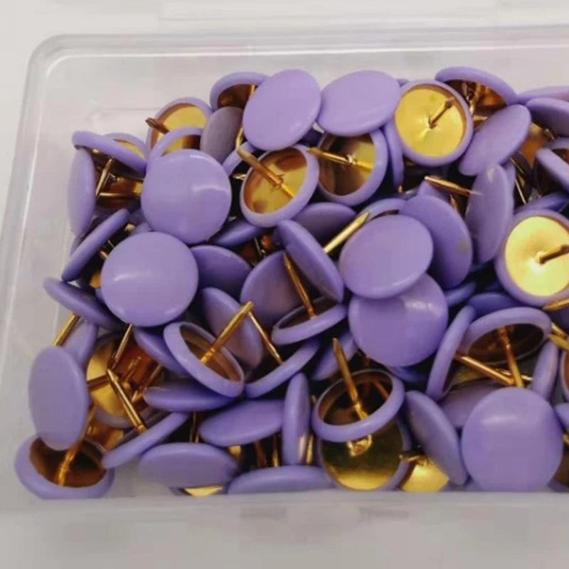 100pcs Colorful Thumbtack Pushpins – Cork Board & Map Pins