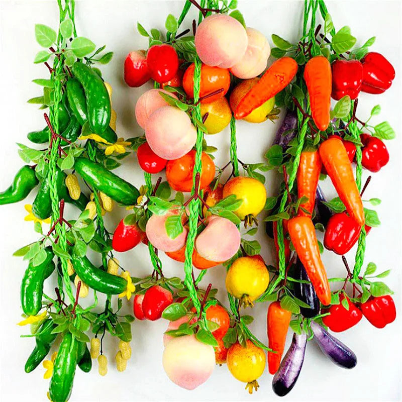 Artificial Simulation Food Vegetables Fake Chili Pepper Fruits Grapes Photography Props For Home Decoration Christmas Wall Decor Oasis Select