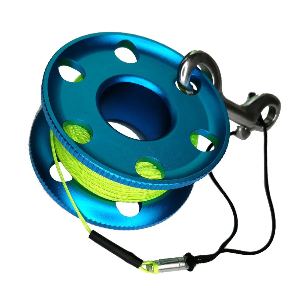 30M Line Scuba Diving Finger Reel Spool 110cm SMB Safety Sausage Diving Safety Kit for Underwater Diver Snorkeling Cave Oasis Select