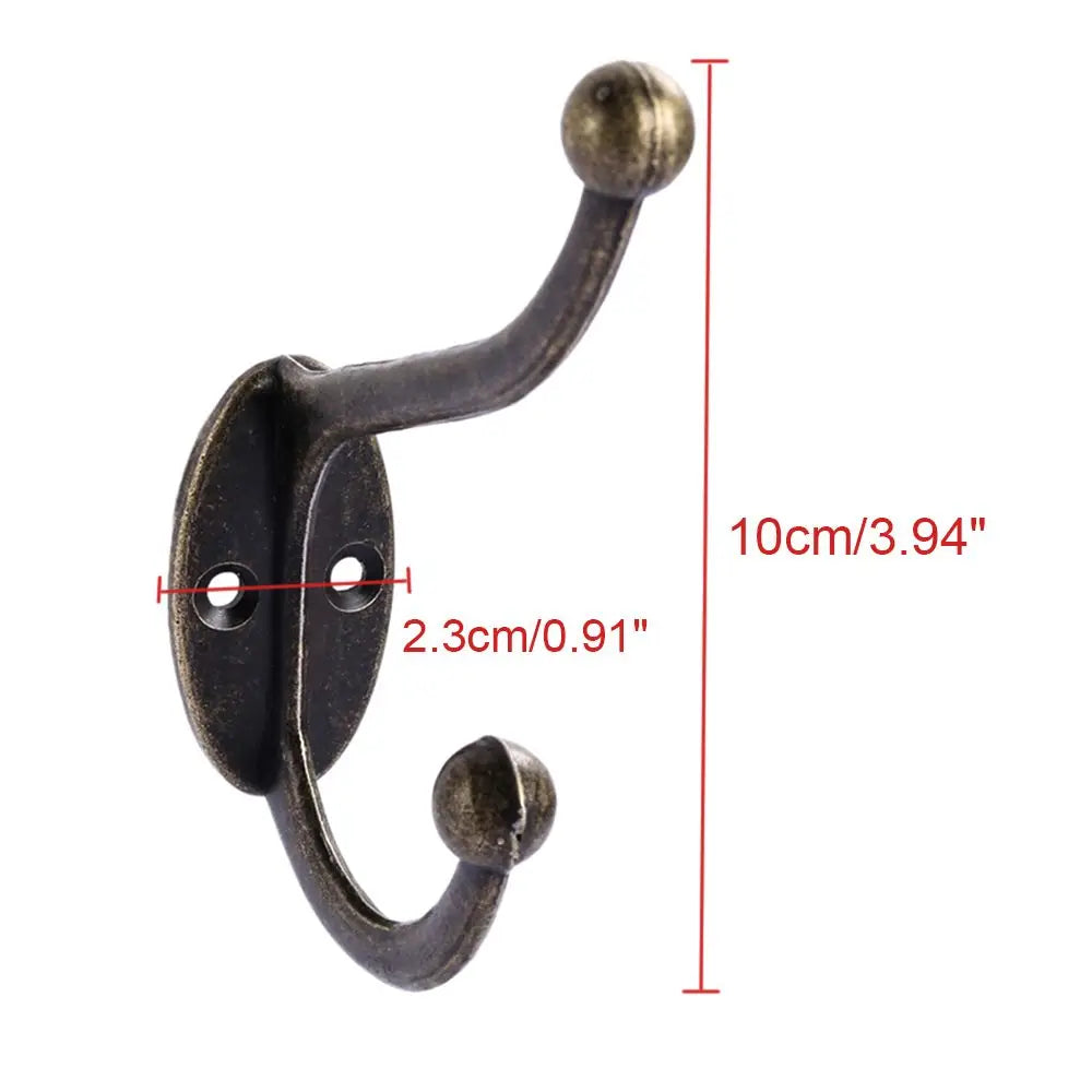 1pcs Vintage Bronze Wall Hook Coat Bag Towel Hat Hanger Robe Wall Hanging Hooks Home Bathroom Kitchen Door Anitque Racks Holder Oasis Select