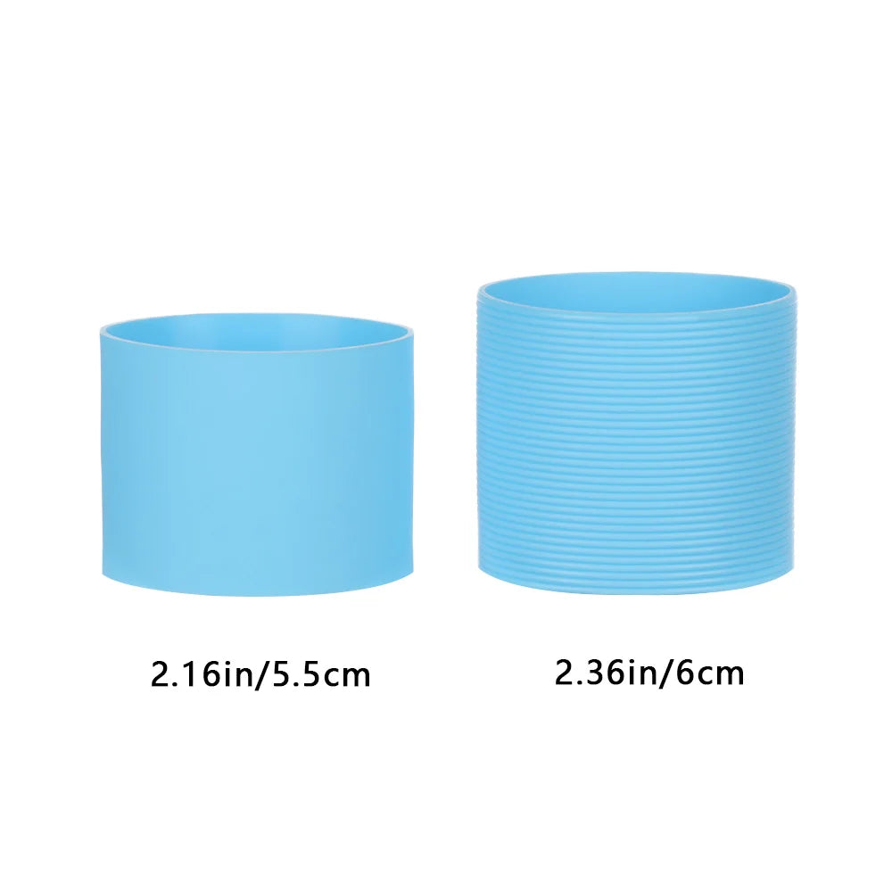 Silicone Non-slip Mug Sleeve Glass Bottle Cover Cup Sleeve Heat Insulation Bottle Sleeves For Mugs Ceramic Coffee Cups Wrap Oasis Select