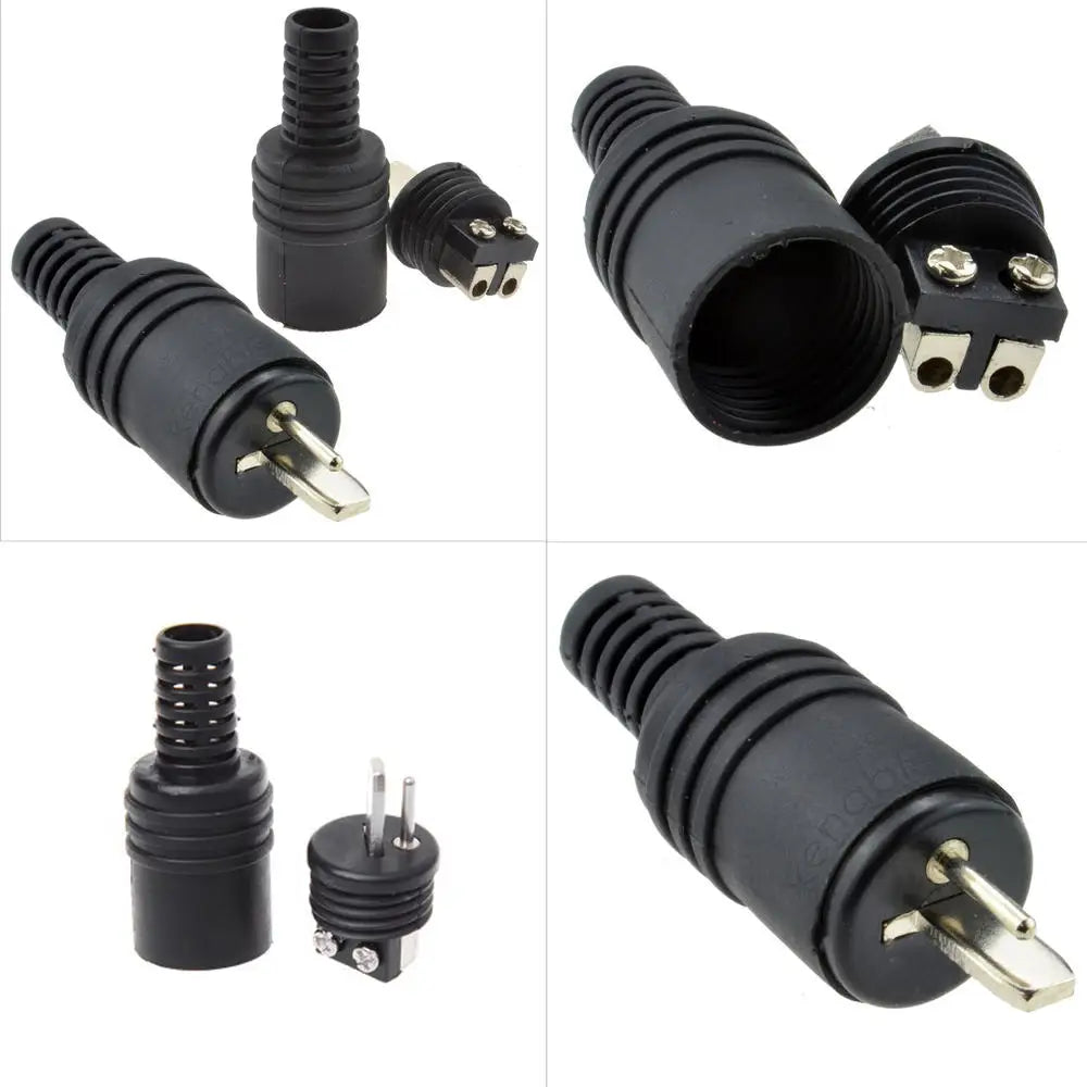 2 pcs 2 pin Black DIN Plug Speaker and HiFi Connector Screw Terminals Connector Power Audio Lamp Signal Plug Adapters Oasis Select