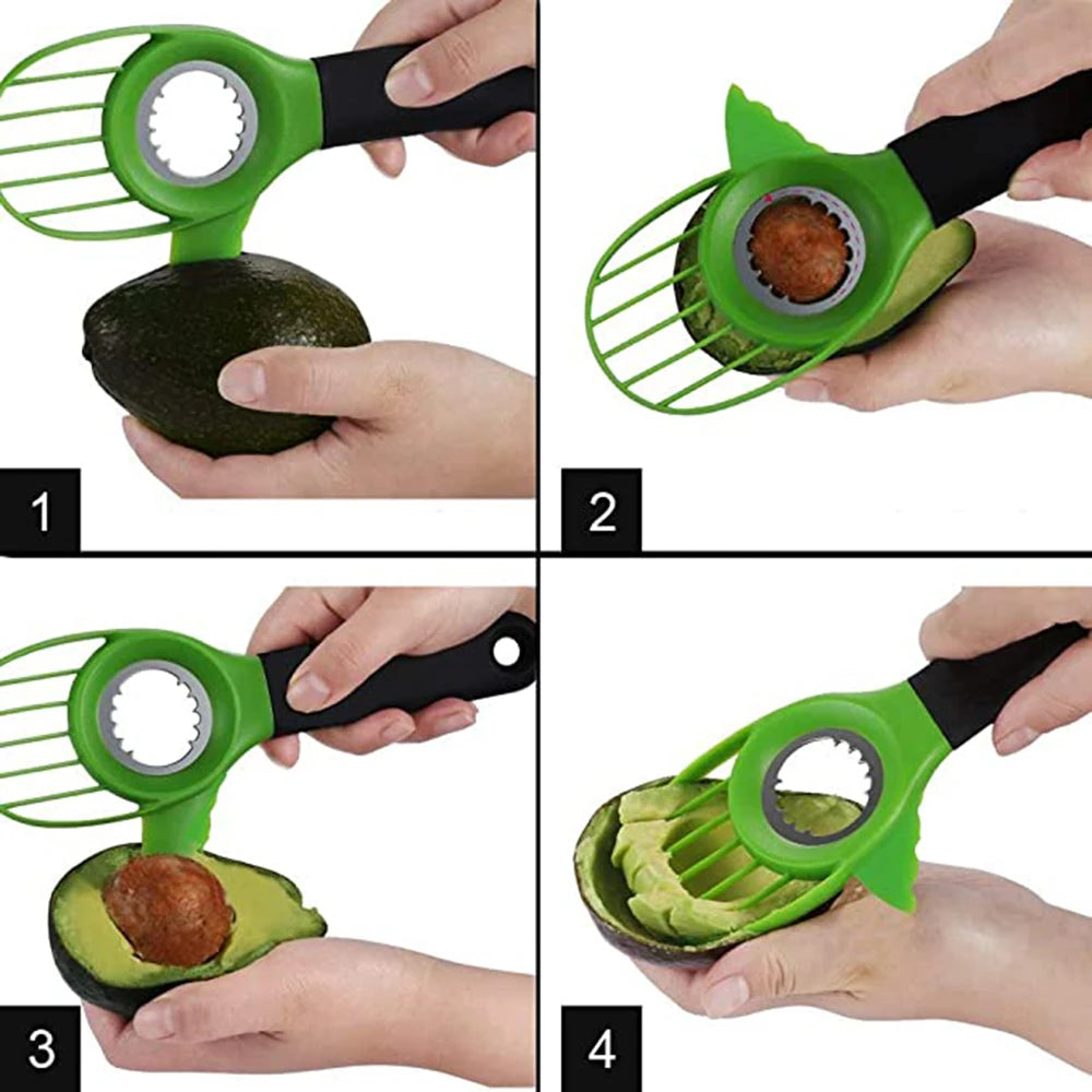 3-in-1 Avocado Slicer, Corer & Peeler – Kitchen Gadget Tool Avocado Slicer Tool Oasis Select