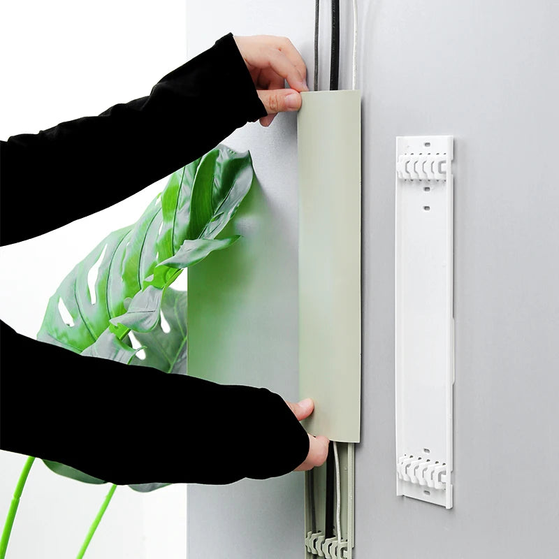 30cm Insulation Raceway Wiring Ducts Self-adhesive wall Cable Cover Ties Fixer Fastener Holder Safety organizer Storage clip Oasis Select