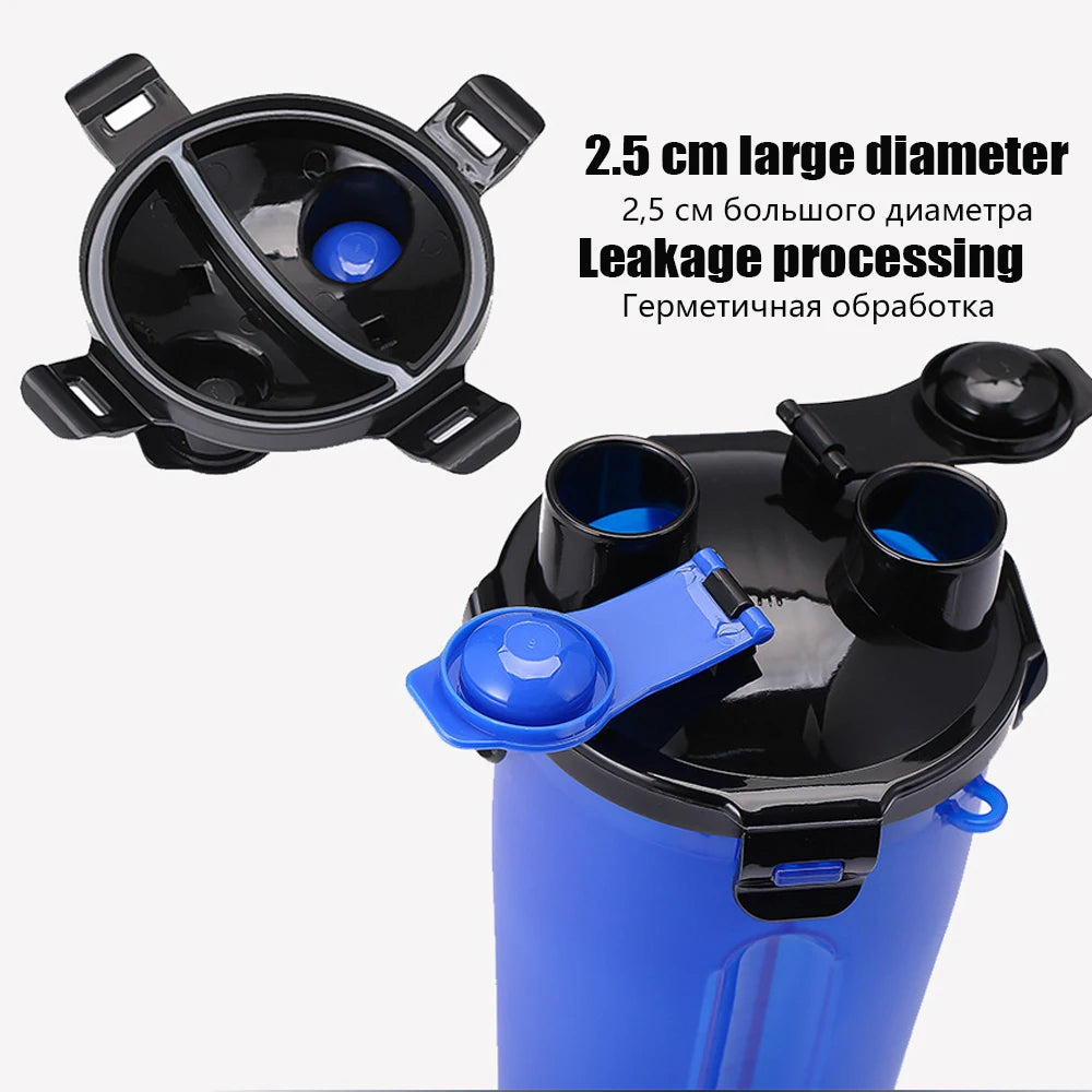 2-in-1 Portable Pet Food & Water Bottle with Folding Bowl Travel Pet Feeder Oasis Select