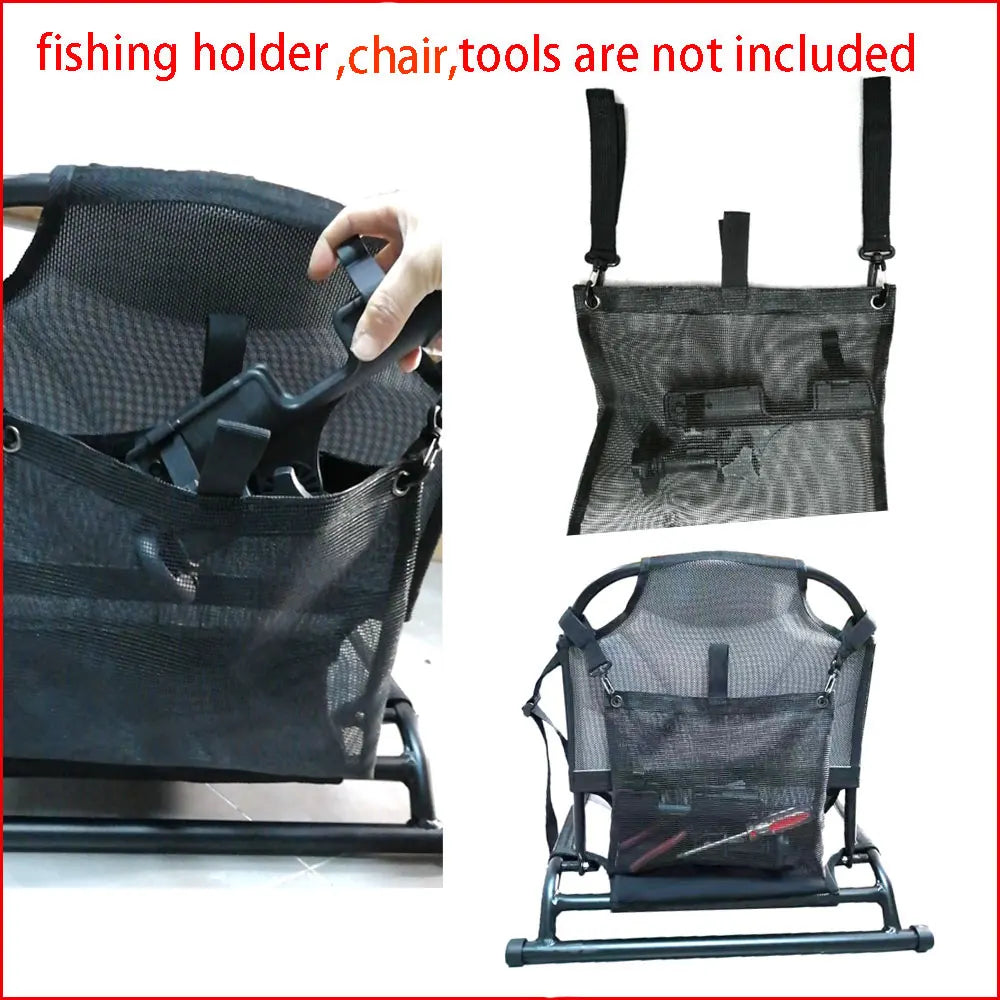 Durable Kayak Mesh Bag Beer Storage Pouch Rowing Boat Chair Toolkit Bag Kayak Fishing Rod Holder Tackle Bag Oasis Select