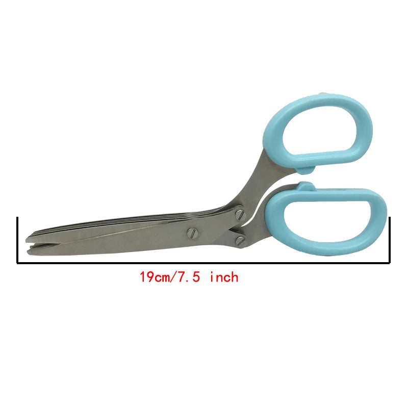 5-Layer Herb & Scallion Scissors – Multi-Blade Kitchen Shears Multi-Blade Kitchen Scissors Oasis Select