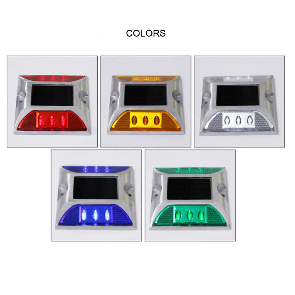 Solar LED Road Stud Light | IP68 Aluminum Reflective Warning Light
