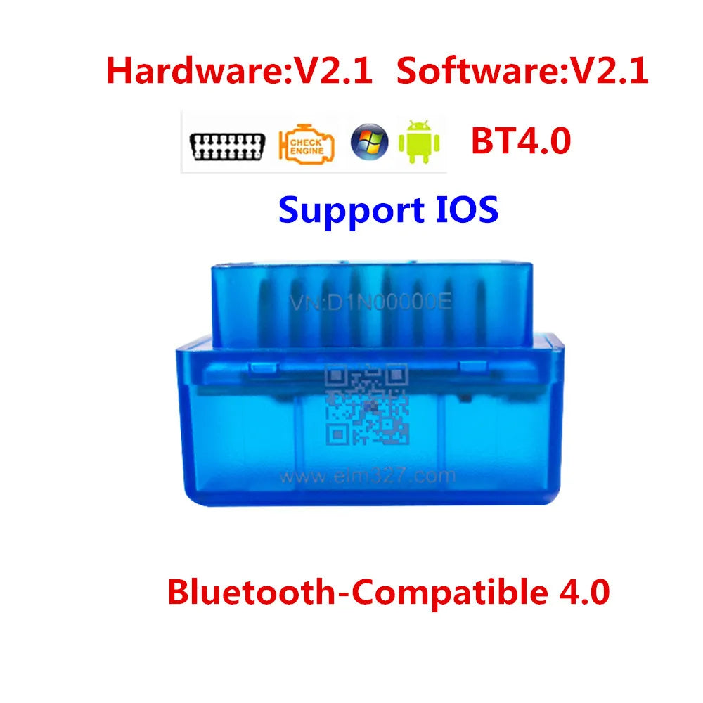 ELM327 V2.1 Bluetooth 4.0 OBD2 Scanner for iOS & Android OBD2 Diagnostic Scanner Oasis Select Bluetooth 4.0 Hardware V2.1
