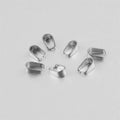 100pcs Stainless Steel Clasps Bails Charm Melon Seeds Buckle Pendant DIY Necklace Bracelet Connectors Jewelry Findings Oasis Select Rhodium 5x10mm