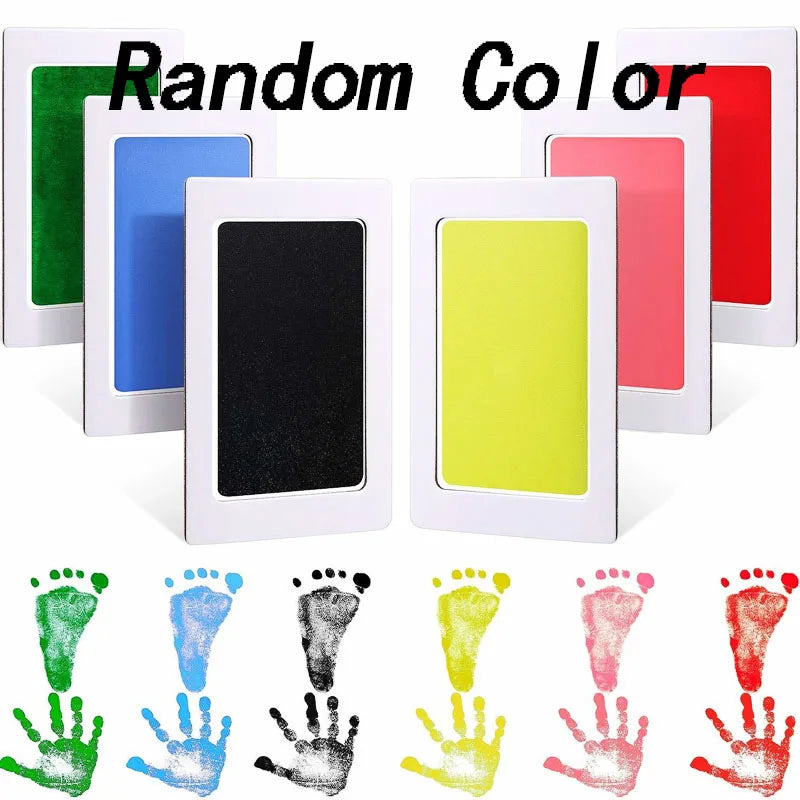 Baby Footprints Handprint Ink Pads No Touch Skin Inkless Ink Pad Kits for 0-6 Months Newborn Pet Cat Dog Paw Print Souvenir Gift Oasis Select Random Color 1pc