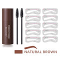 Eyebrow Stamp Stencil Kit 1 Pcs Eye Brow Stamp Shaping Kit Long-Lasting Waterproof Eyebrow Makeup Brow Shape with 10 PCS Oasis Select natural brown