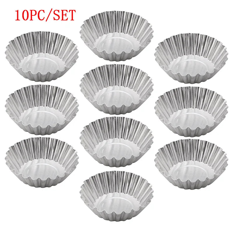 20-Pc Chrysanthemum Aluminium Tart & Cookie Baking Molds 7cm Baking Mold Set Oasis Select 10PCS
