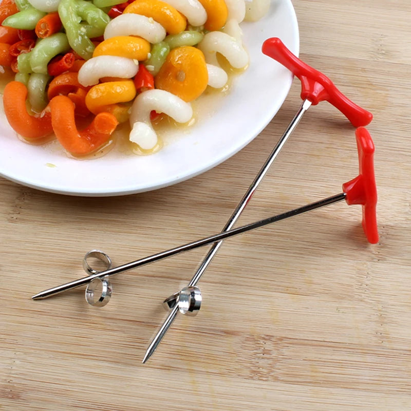 Manual Spiral Vegetable Slicer – Stainless Steel Twist Cutter Spiral Vegetable Slicer Oasis Select