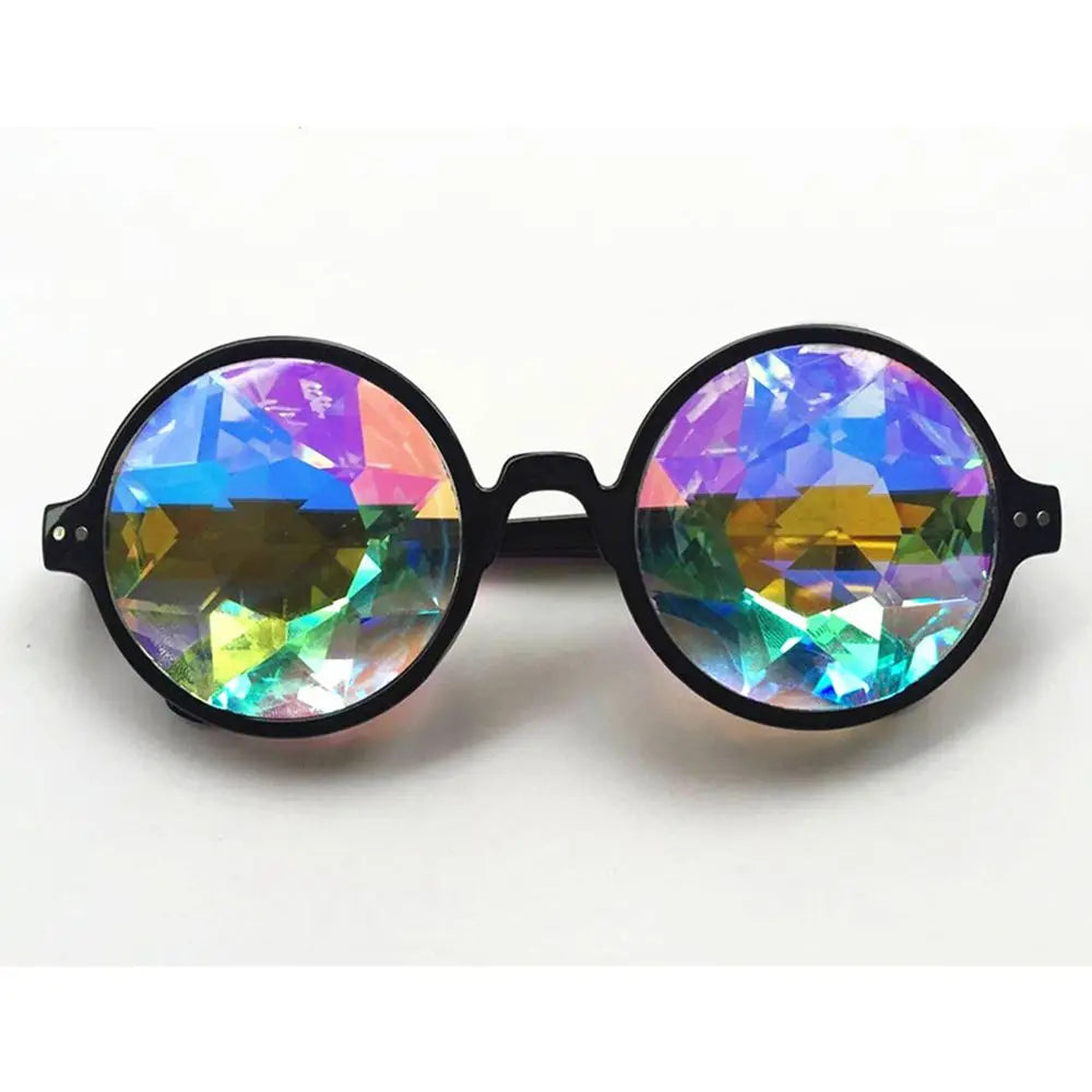 Kaleidoscope Rave Party Glasses – Crystal Prism Diffraction Lens