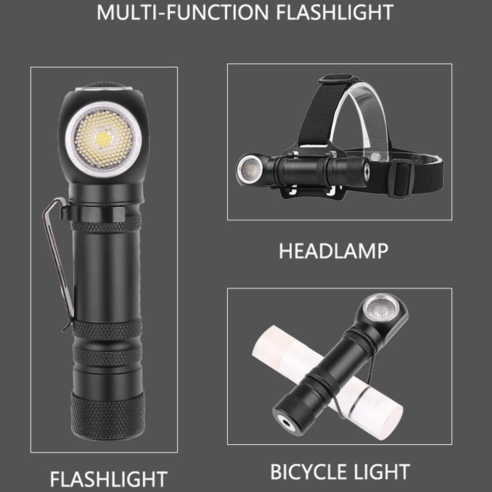 POCKETMAN XHP50 LED Rechargeable Flashlight & Head Torch – Magnetic USB