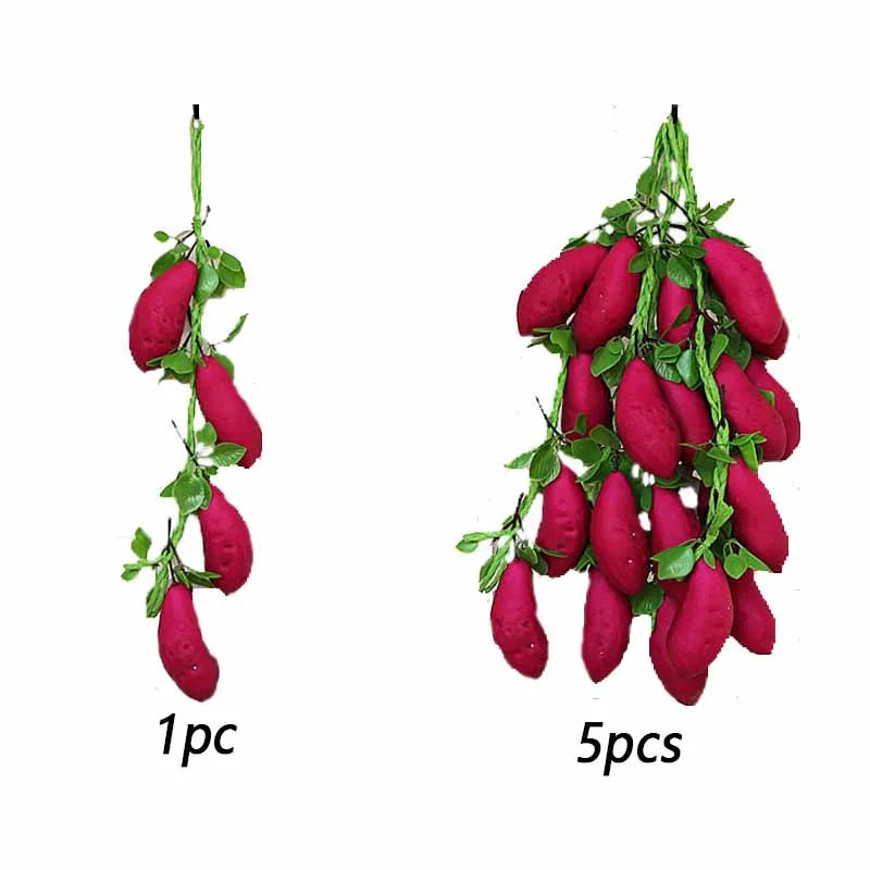 Artificial Simulation Food Vegetables Fake Chili Pepper Fruits Grapes