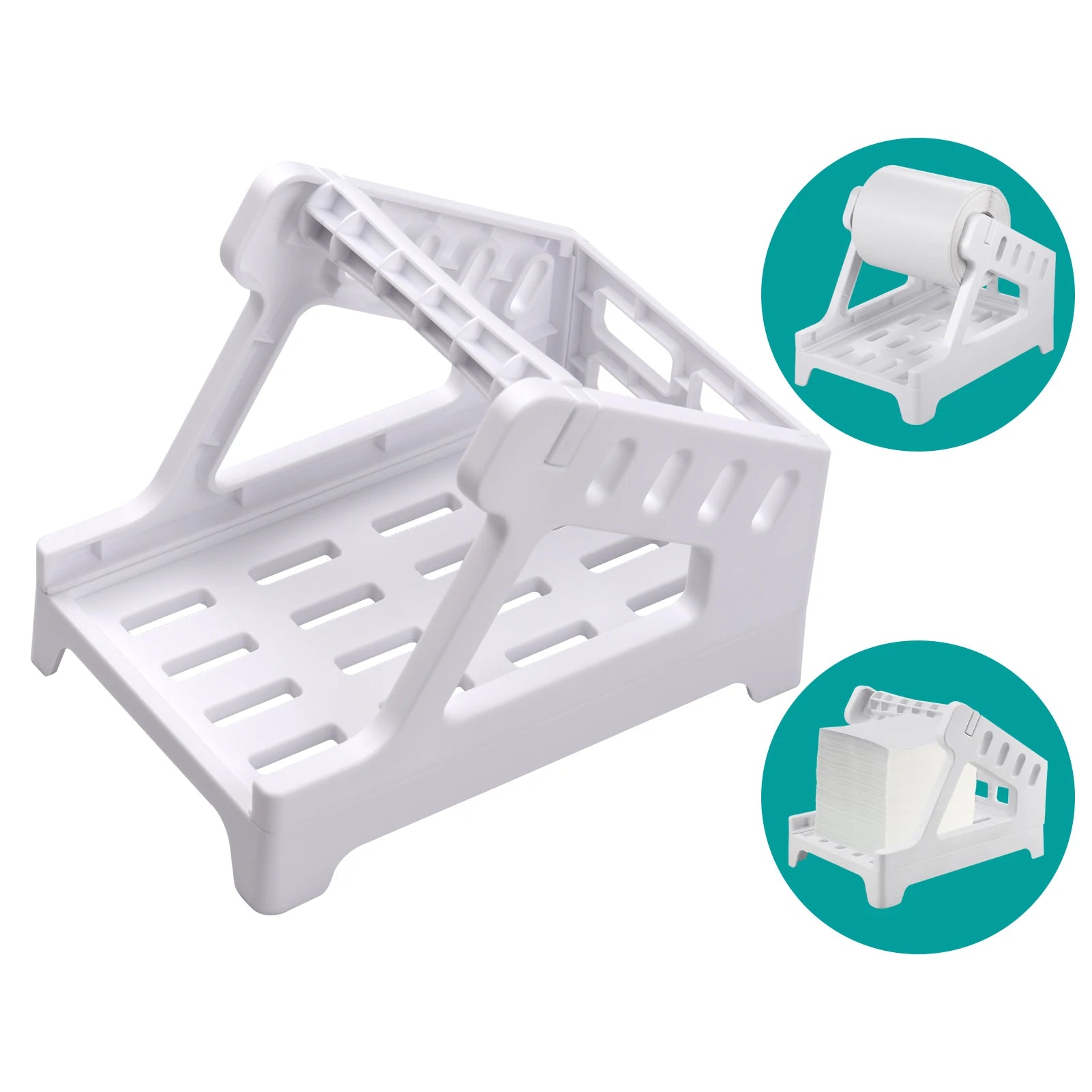 Label Holder for 4x6 Shipping Labels Printer Rolls and Fanfold Labels 2 in 1 Work for Desktop Themal Label Sticker Oasis Select