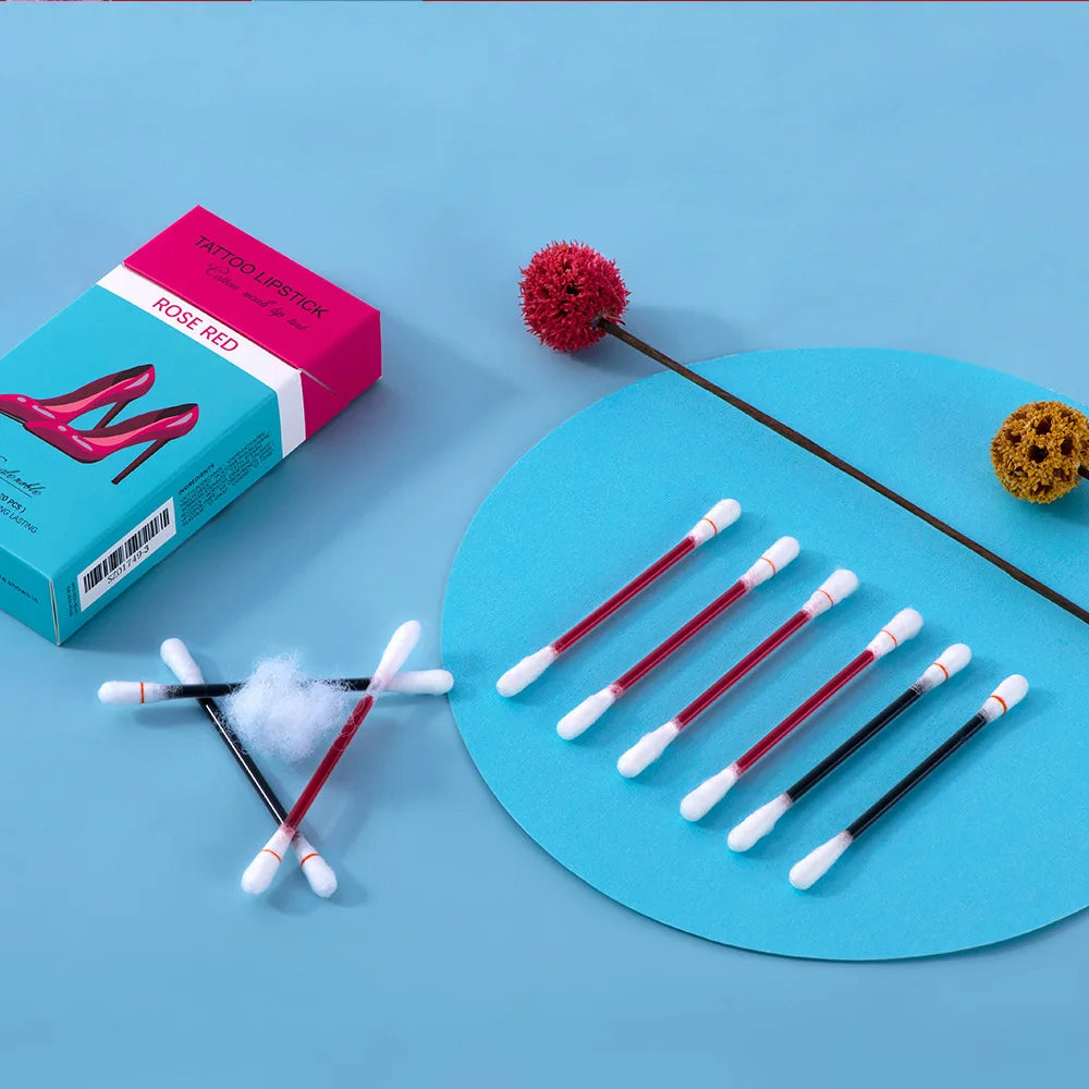 20pcs Cigarette Cotton Swab Lipstick Tattoo Lipstick Non-Stick Long-Lasting Waterproof and Kiss-proof Lip Durable Lip Stain Set Oasis Select