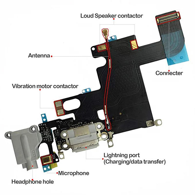 iPhone 7 8 Plus Charging Port Dock & Headphone Jack Flex Cable