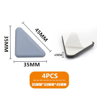 4PCS Floor Rubber Protector Pads Self-Adhesive Anticollision Round Mat Chair Table Glides Furnitures Legs Slider Home Supplies Oasis Select 35x35x45mm 4pcs