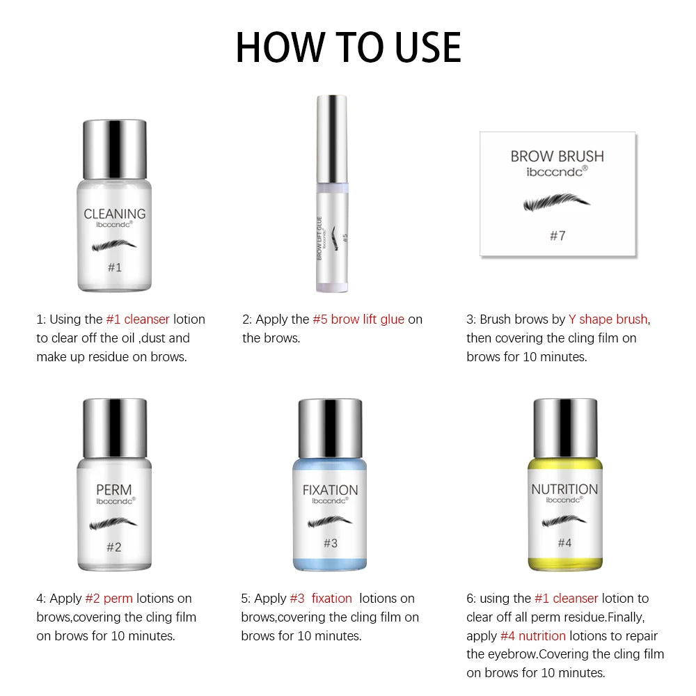 Keratin Brow Lamination Kit – Semi-Permanent Lift & Perm Set